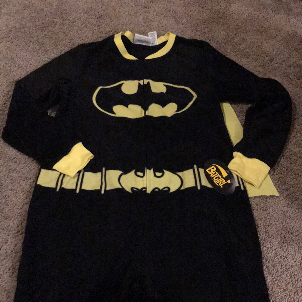 Batgirl/Batman onesie pajamas